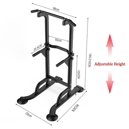 Adjustable Height Pull up Dip Station Power Tower Pull-Ups Stand for Home Gym Strength Workout Horizontal Bars Fitness Equipment