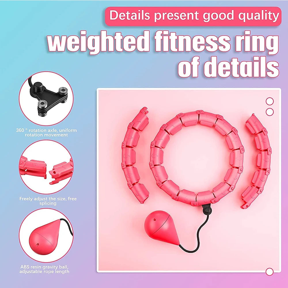 24 Sections Smart Sport Hoops Adjustable Abdominal Thin Waist Exercise Fitness Circle Detachable Hoop Crossfit Fitness Equipment