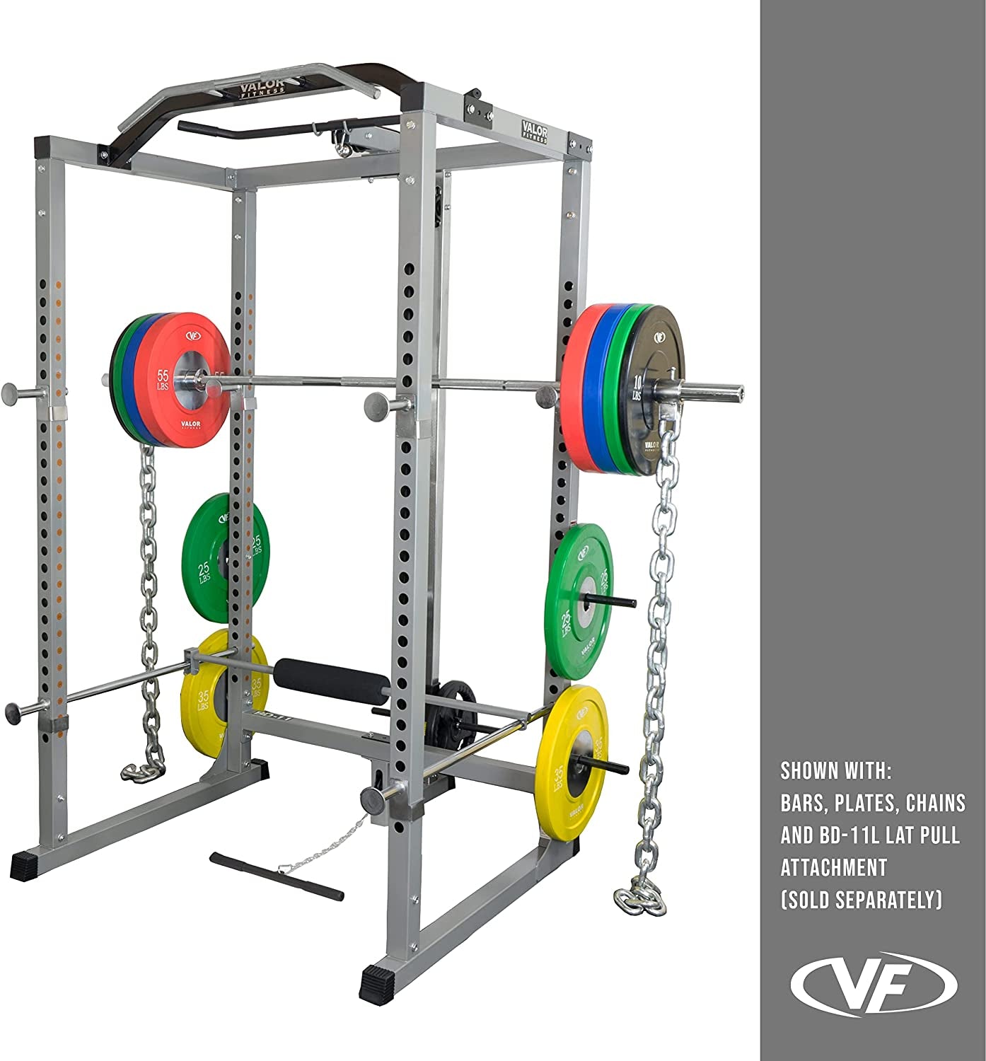 BD-11 Heavy Duty Power Rack/Squat Rack W/Chrome Pull up Bar and Power Cage Bundle Optins for a Complete Weightlifting Home Gym (BD-11 Power Rack)